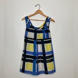 INC International Concepts Sleeveless Blouse Silk Blend Baby Doll Oversize Style